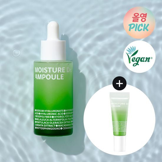 ISOI Moisture Dr. Ampoule持久保濕改善舒緩精華 (40ml+Cream 10ml)