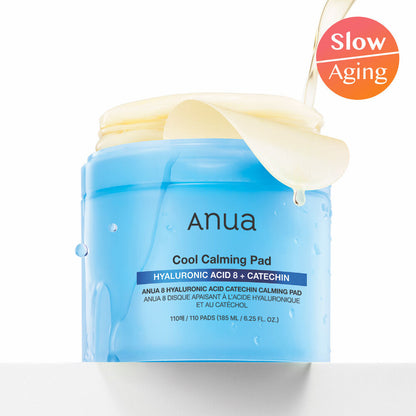 New!! Anua 8重玻尿酸兒茶素保濕抗氧化 鎮靜舒緩棉片 (110片+refill 110片)