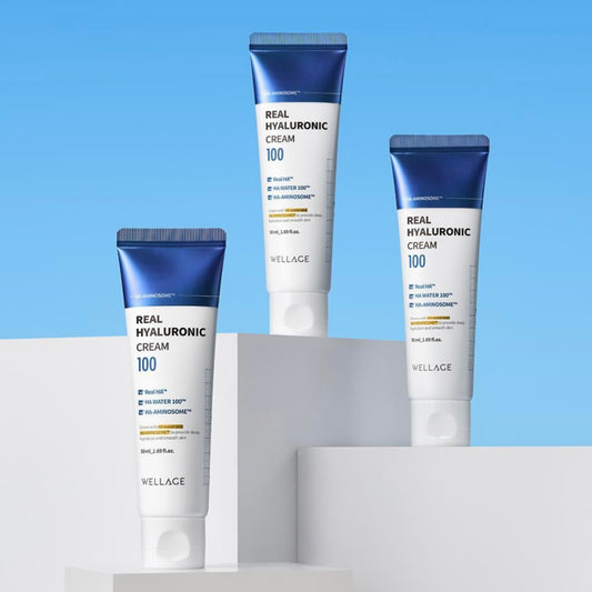 Wellage (1+1) Real爆水透明質酸100 cream (50ml+50ml)