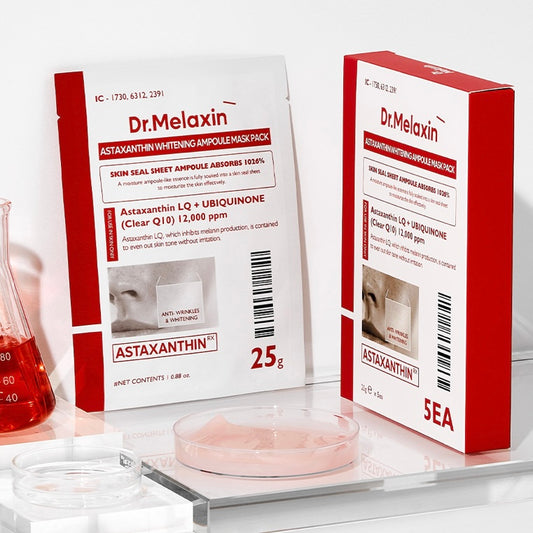 Dr.Melaxin 蝦紅素抗氧化美白淡斑面膜 (一盒5片)￼