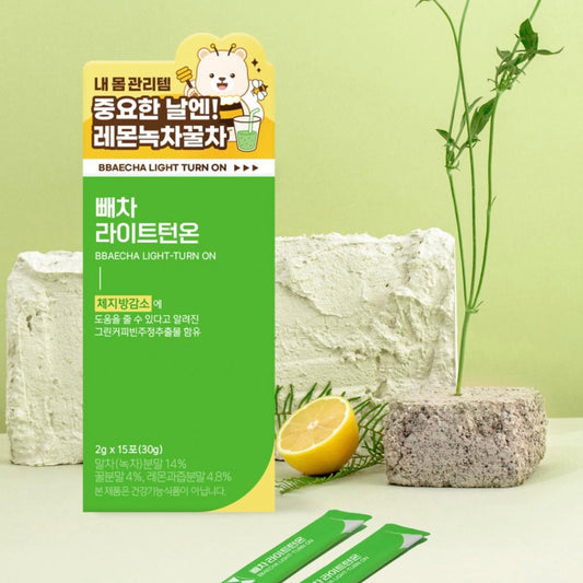 消水腫必備！檸檬綠茶 Ssok Cha Bbaecha Light Turn On（一盒15包）