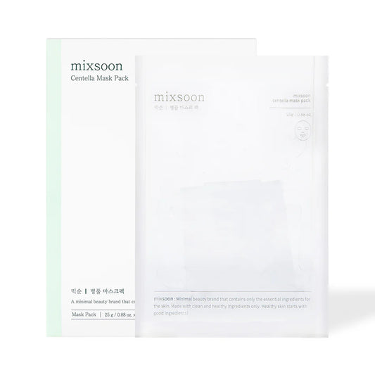 Mixsoon Centella Face Mask高濃度積雪草快速舒緩保濕面膜 (一盒5片)